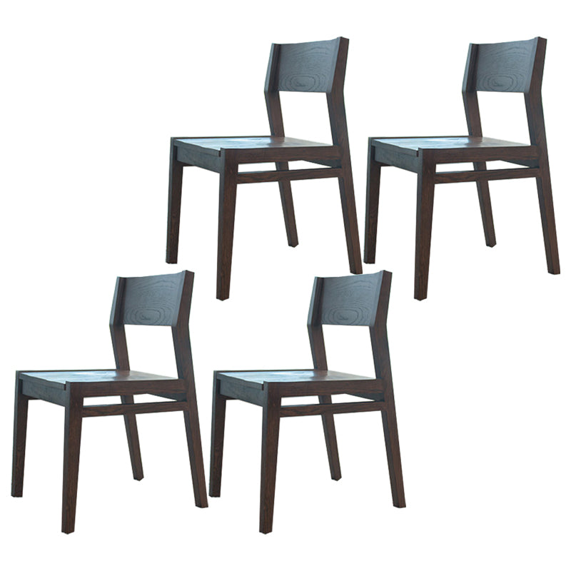 Contemporary Style Dining Chairs Open Back Dining Armless Side Chair with Wooden Legs