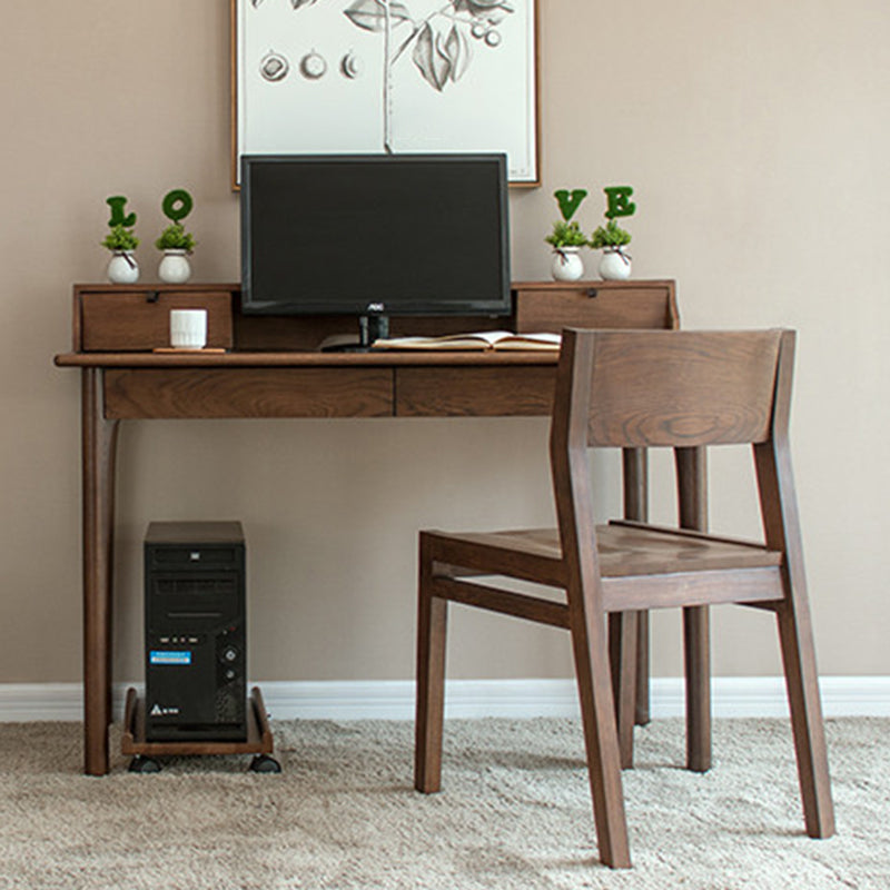 Contemporary Style Dining Chairs Open Back Dining Armless Side Chair with Wooden Legs