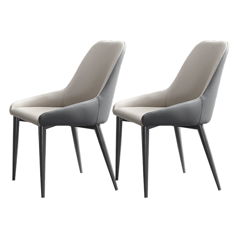 Contemporary Dining Chair Arm Side Chair for Kitchen with Metal Legs