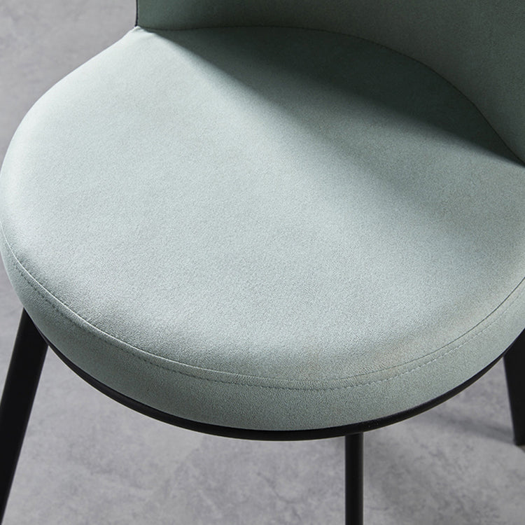 Industrial Style Upholstered Dining Chairs Solid Back Armless Dining Chair