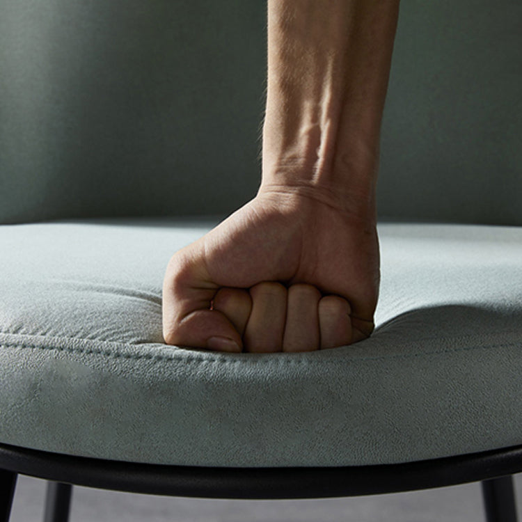 Industrial Style Upholstered Dining Chairs Solid Back Armless Dining Chair