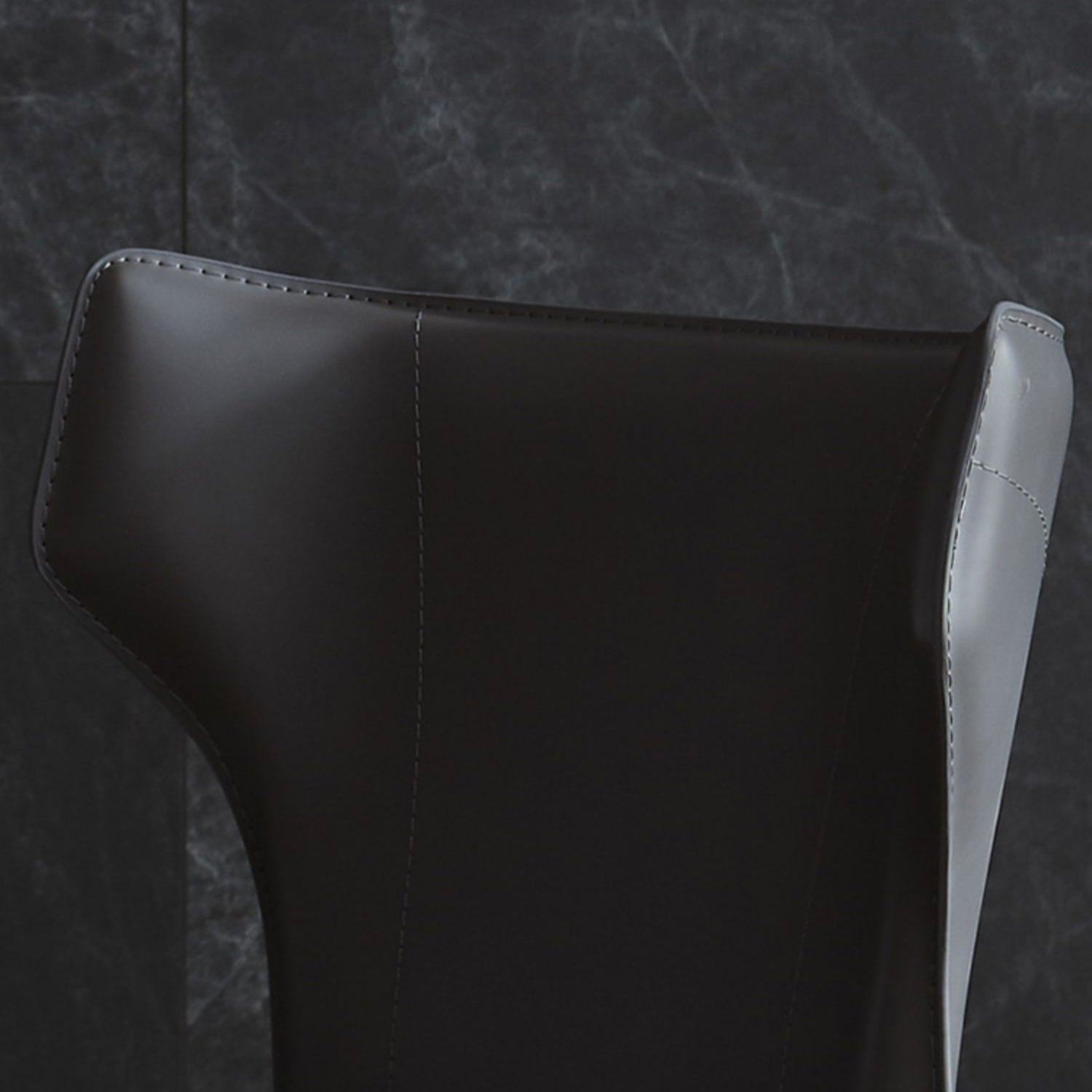 Designer Style Hotel Wingback Chair Leather Matte Finish Dining Chair