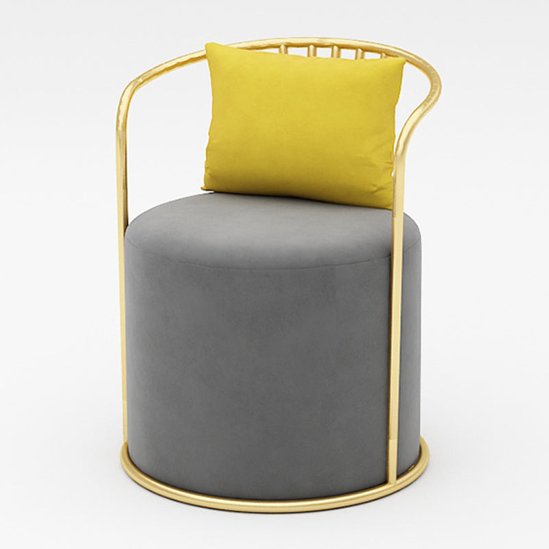 Glam Velvet Dining Room Chair Metal Dining Side Armless Chair for Restaurant Use