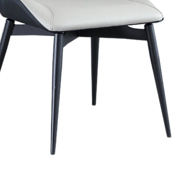 Modern Coffee Shop Wingback Chair Leather Matte Finish Dining Chair