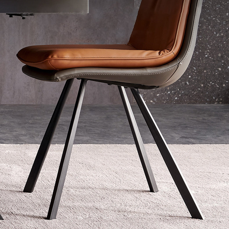 Industrial Metal Kitchen Dining Chair Solid Back Dining Chair