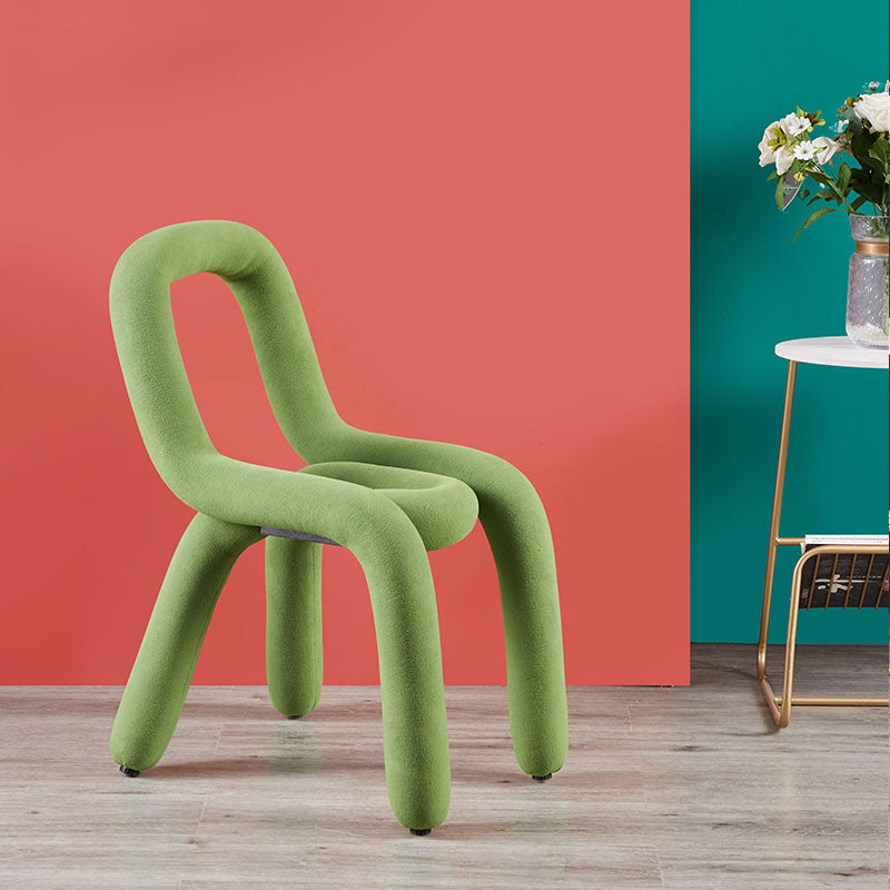 Modern Velvet Dining Room Chair Armless Metal Side Chair for Home Use