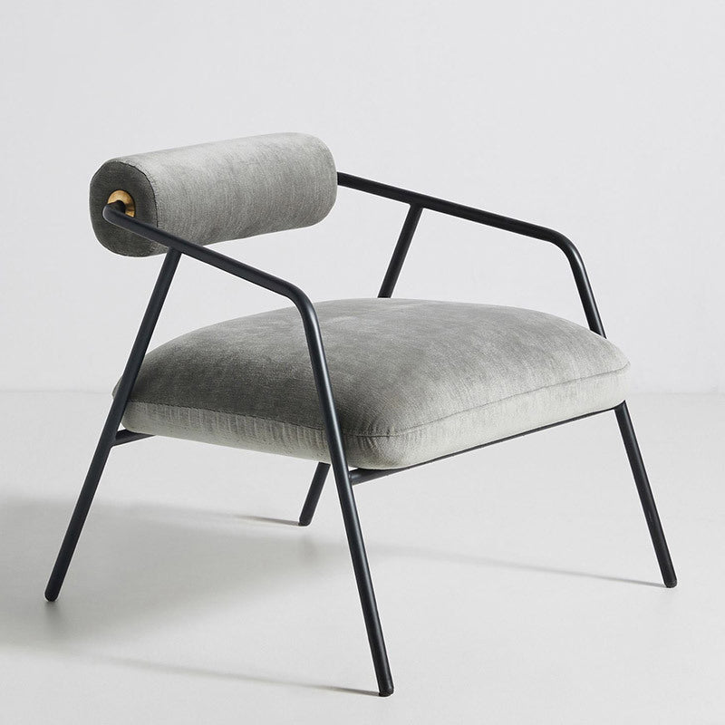 Open Back Arm Chair Industrial Style Metal Kitchen Dining Chair