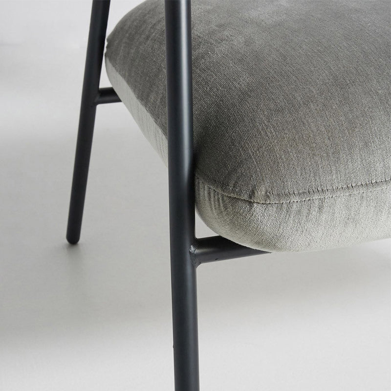 Open Back Arm Chair Industrial Style Metal Kitchen Dining Chair