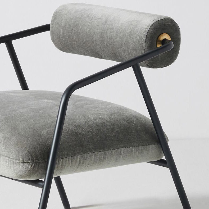 Open Back Arm Chair Industrial Style Metal Kitchen Dining Chair