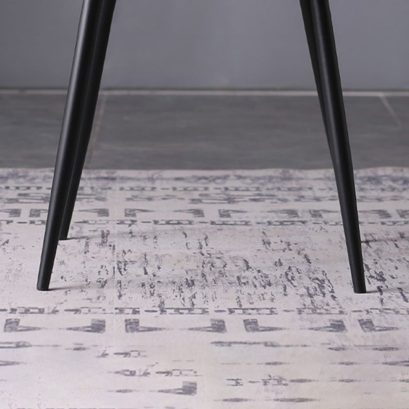 PU Leather Dining Chairs Industrial Style Arm Solid Back Dining Side Chairs