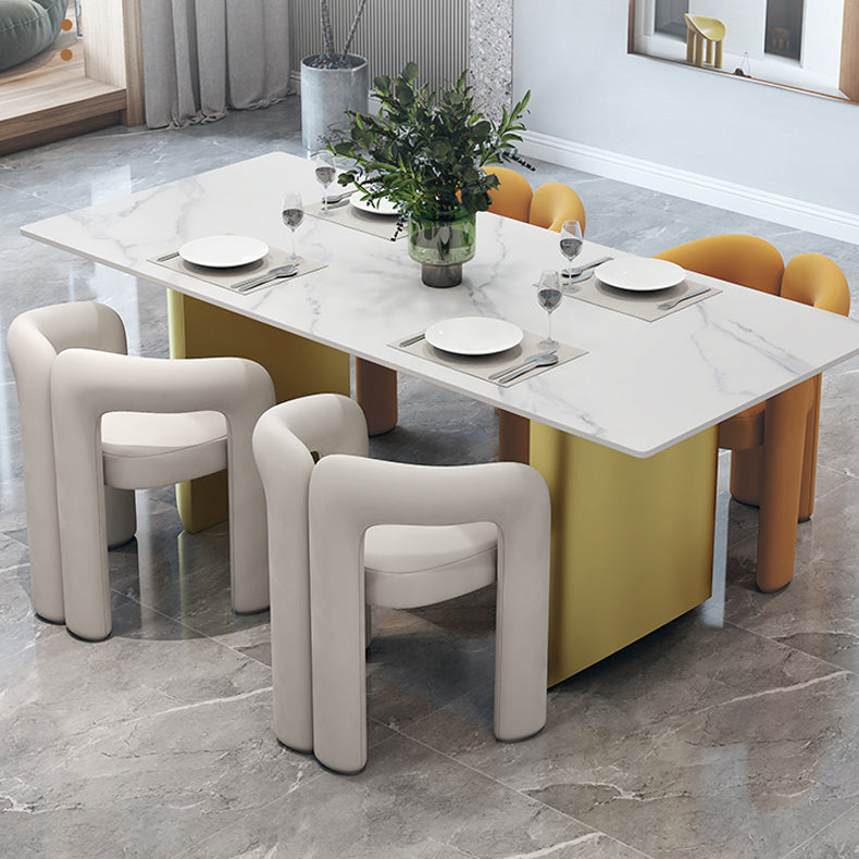 Contemporary Wood Dining Room Chair Velvet Side Chair for Home Use