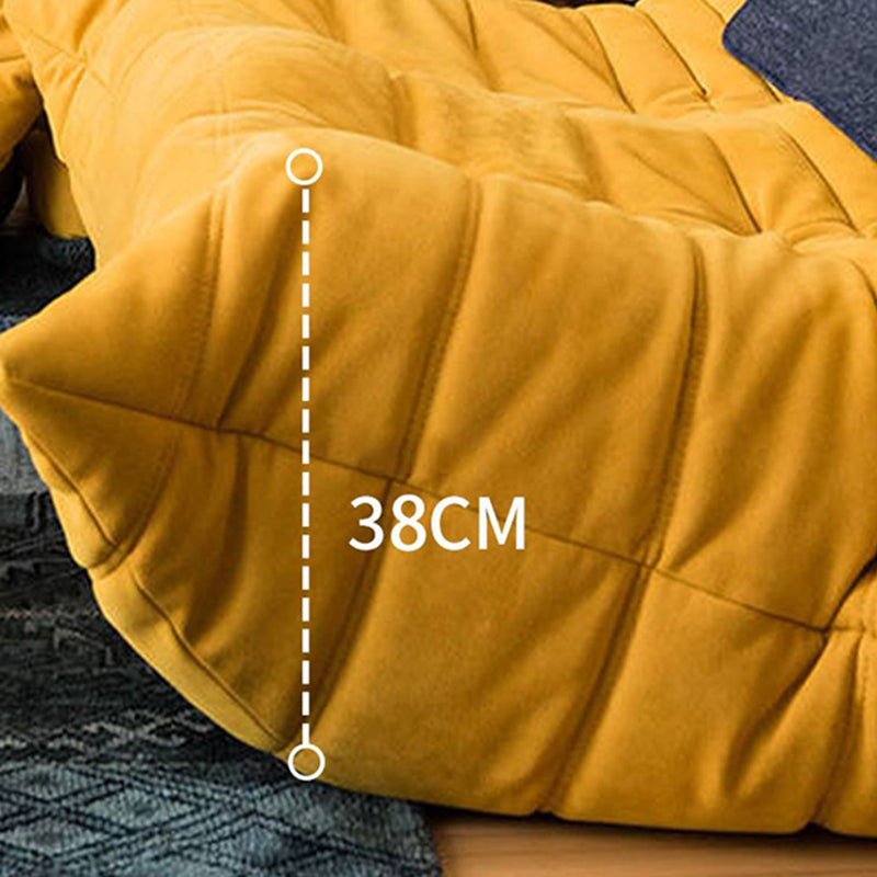 Mid-Century Modern Armless Accent Chair Microfiber Accent Room Chair for Living Room