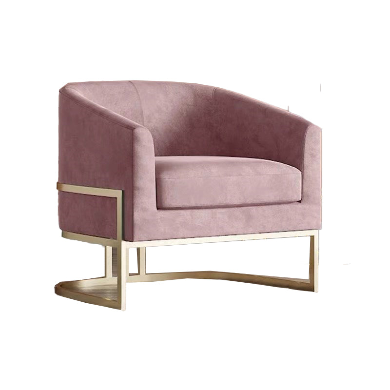 Contemporary 28" Wide Fixed Back Sloped Arms Sponge Barrel Chair