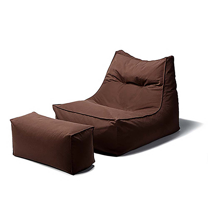 Nordic Style Living Room Fabric Armless with Ottoman Lounge Accent Chair