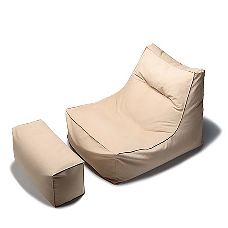 Nordic Style Living Room Fabric Armless with Ottoman Lounge Accent Chair