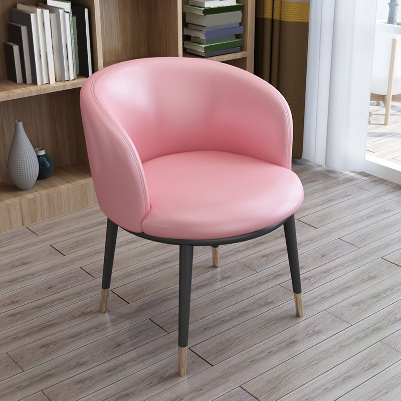 Modern Style Arms Included Faux Leather Upholstered Accent Armchair