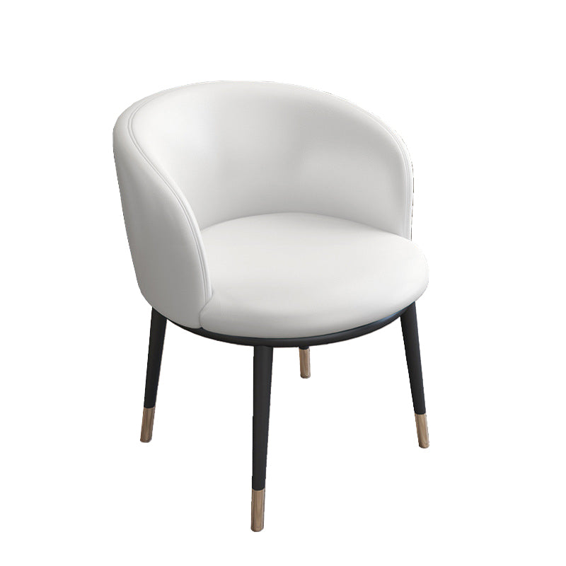 Modern Style Arms Included Faux Leather Upholstered Accent Armchair