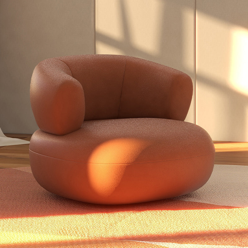 Mid-Century Modern Armless Accent Chair Leather Accent Room Chair for Living Room