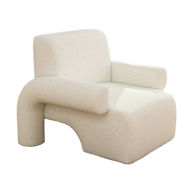 Nordic Style Living Room Velvet Round Arms Tight Back Arm Chair