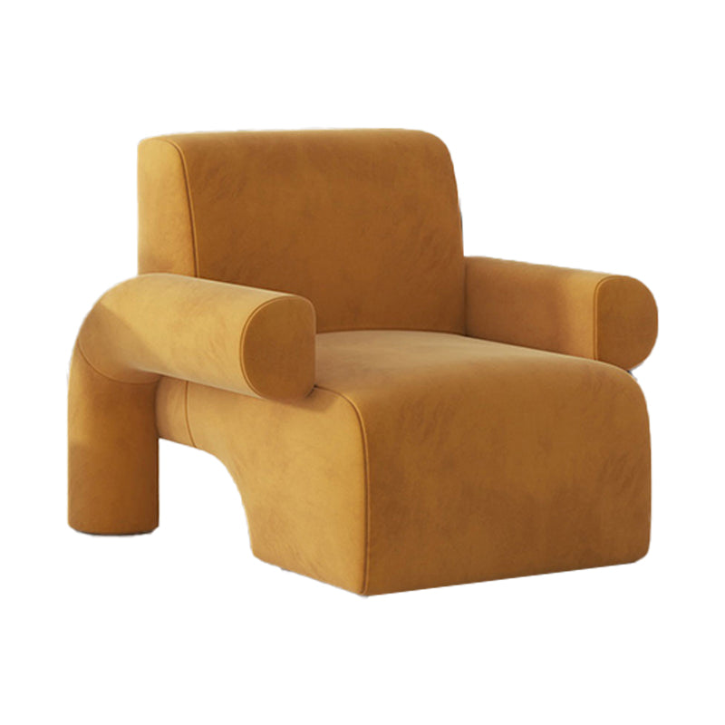 Nordic Style Living Room Velvet Round Arms Tight Back Arm Chair