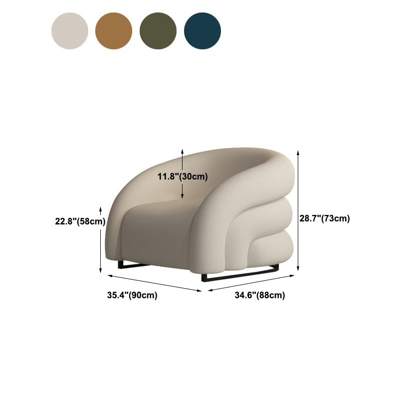 34.65" Wide Contemporary Style Single Sofa Chair Microfiber Arm Chair