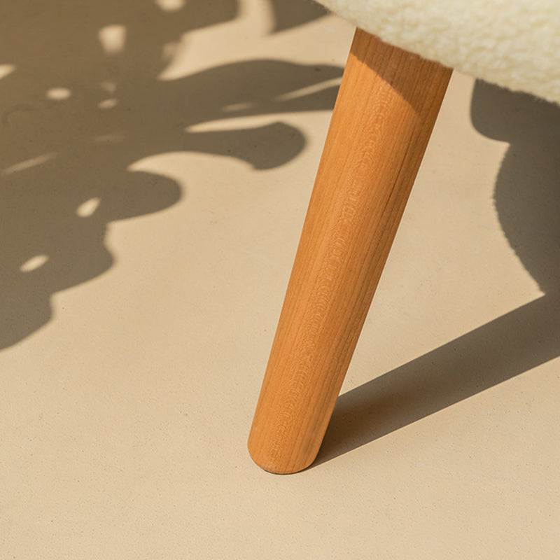 Scandinavian 23.23" Wide Fixed Back Sponge Square Arms 4 legs Chair