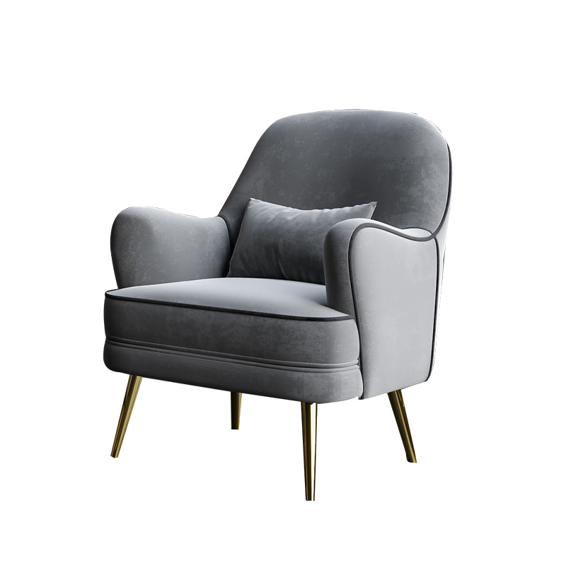 Contemporary 25.6"W x 25.6"D x 32.3" H Recessed Arms Pillow Back ArmChair