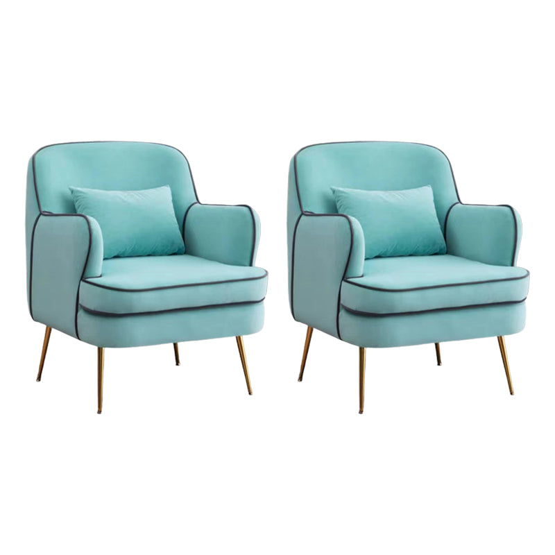 Contemporary 25.6"W x 25.6"D x 32.3" H Recessed Arms Pillow Back ArmChair