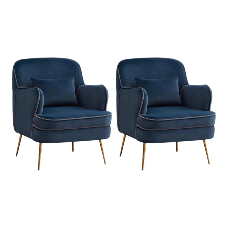 Contemporary 25.6"W x 25.6"D x 32.3" H Recessed Arms Pillow Back ArmChair