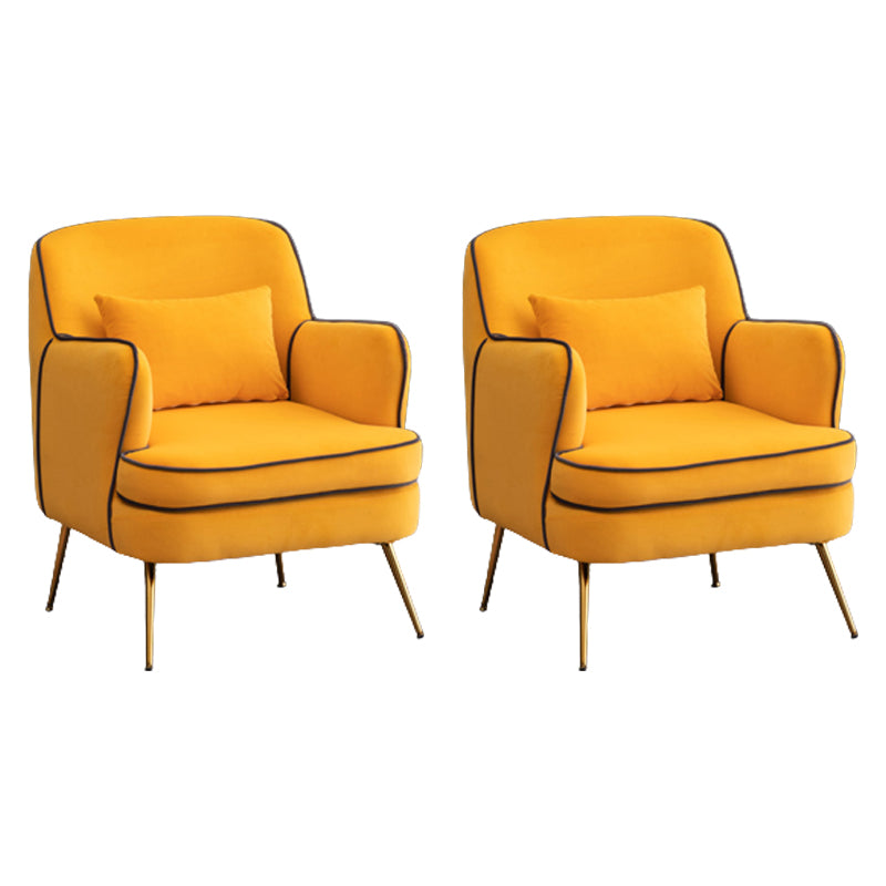 Contemporary 25.6"W x 25.6"D x 32.3" H Recessed Arms Pillow Back ArmChair