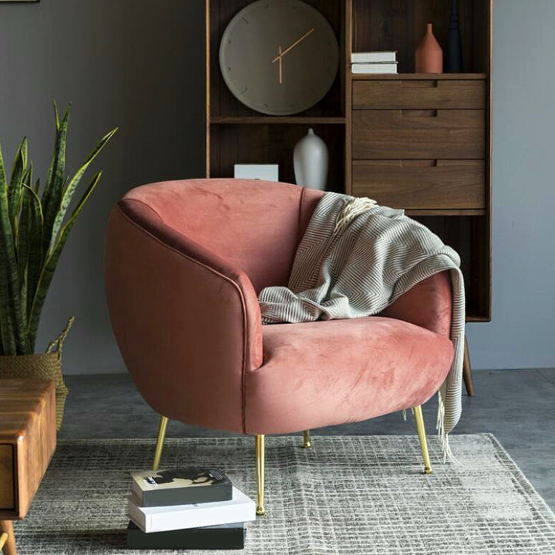 Contemporary 30"W x 30"D x 30"H Fixed Back Sloped Arms Barrel Chair