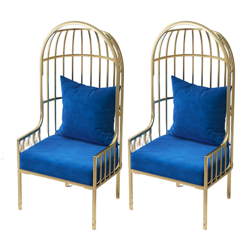 Glam Style 25.6 "Wide Pillow Back Square Arm Metal Frame Balloon Chair