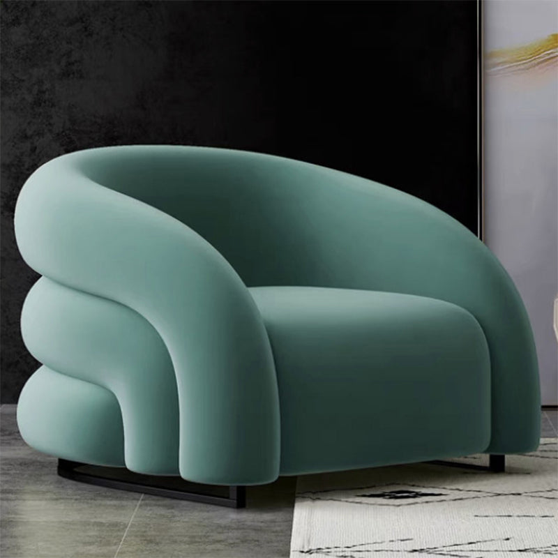 Nordic Style Fabric Armrest without Buffer Backrest Fabric Arm Chair