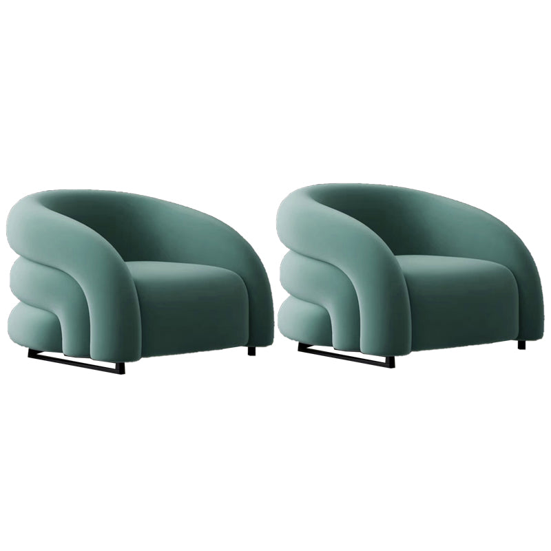 Nordic Style Fabric Armrest without Buffer Backrest Fabric Arm Chair