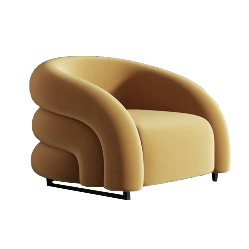 Nordic Style Fabric Armrest without Buffer Backrest Fabric Arm Chair
