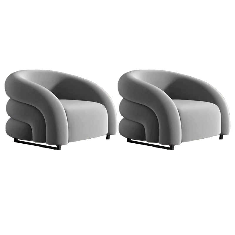 Nordic Style Fabric Armrest without Buffer Backrest Fabric Arm Chair