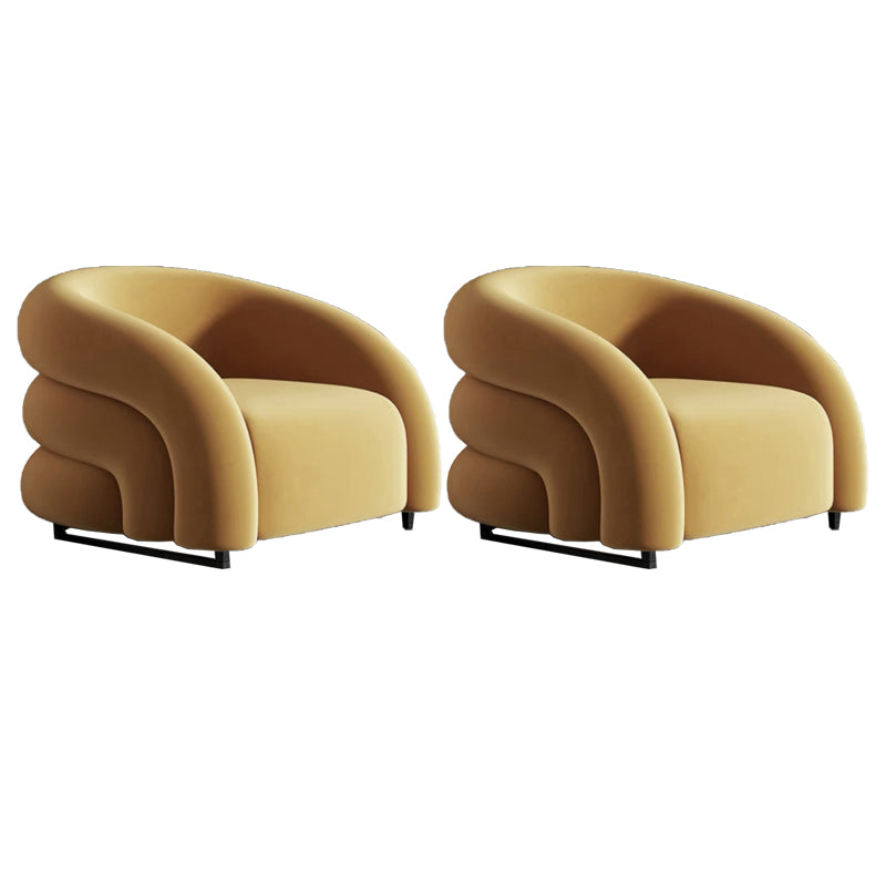 Nordic Style Fabric Armrest without Buffer Backrest Fabric Arm Chair