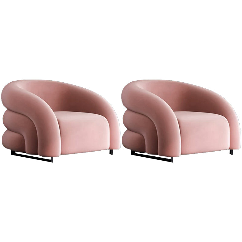 Nordic Style Fabric Armrest without Buffer Backrest Fabric Arm Chair