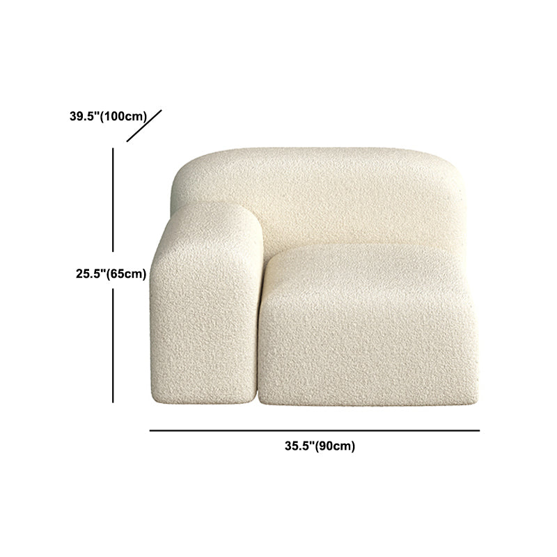 Wool Tight Back Sofa 39.37"W * 25.59" H in White for Living Room