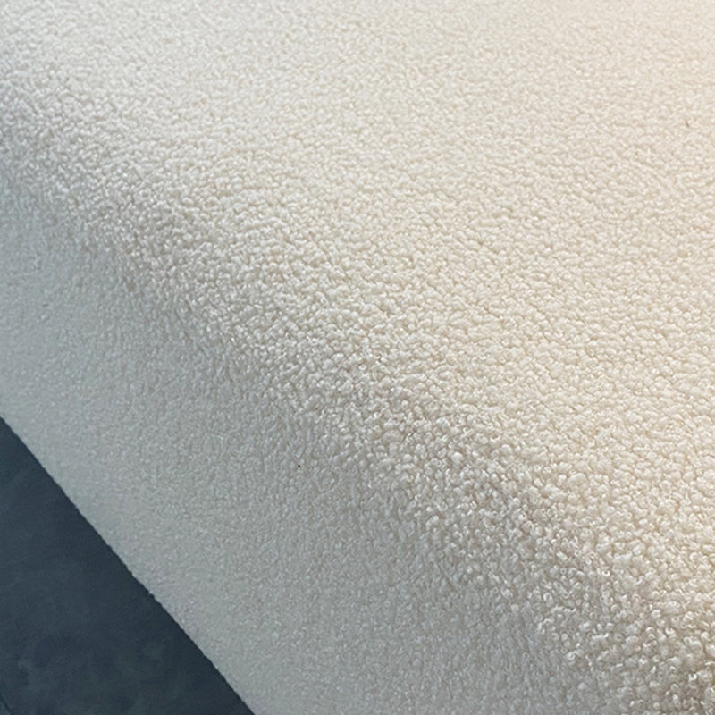 Tight Back Sofa Wool Curved Sofa in White for Living Room, Apartment