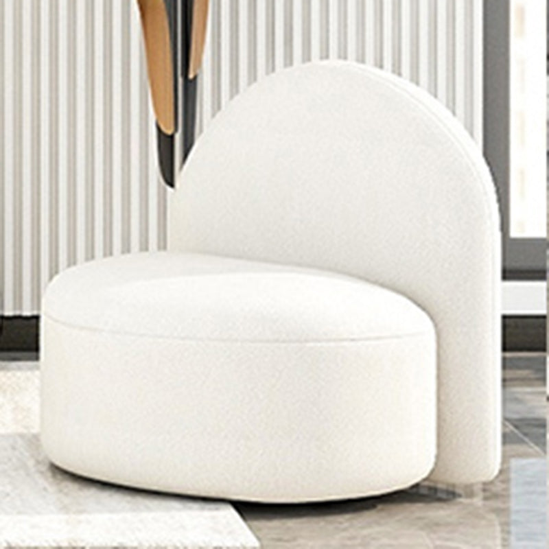 Tight Back Sofa Wool Curved Sofa in White for Living Room, Apartment