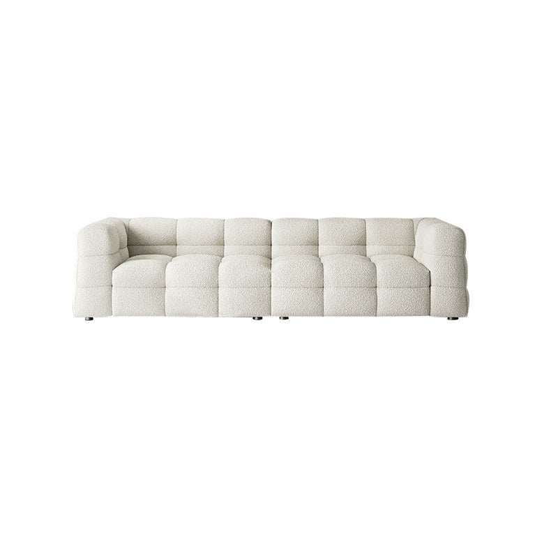 Wool Tuxedo Arm Sofa with Biscuit Back for Living Room 40.16" Wide