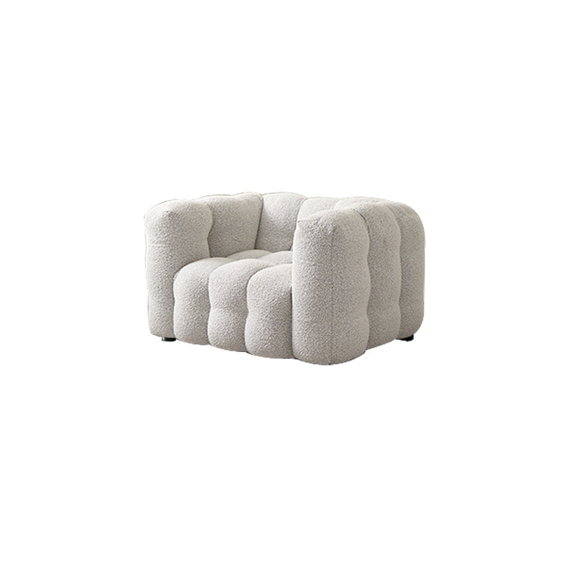 Wool Tuxedo Arm Sofa with Biscuit Back for Living Room 40.16" Wide
