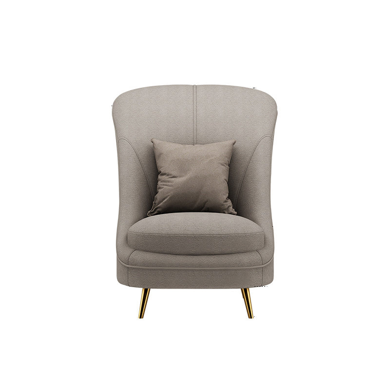 Sloped Arm Curved Sofa with Tight Back Contemporary Sofa for Apartment