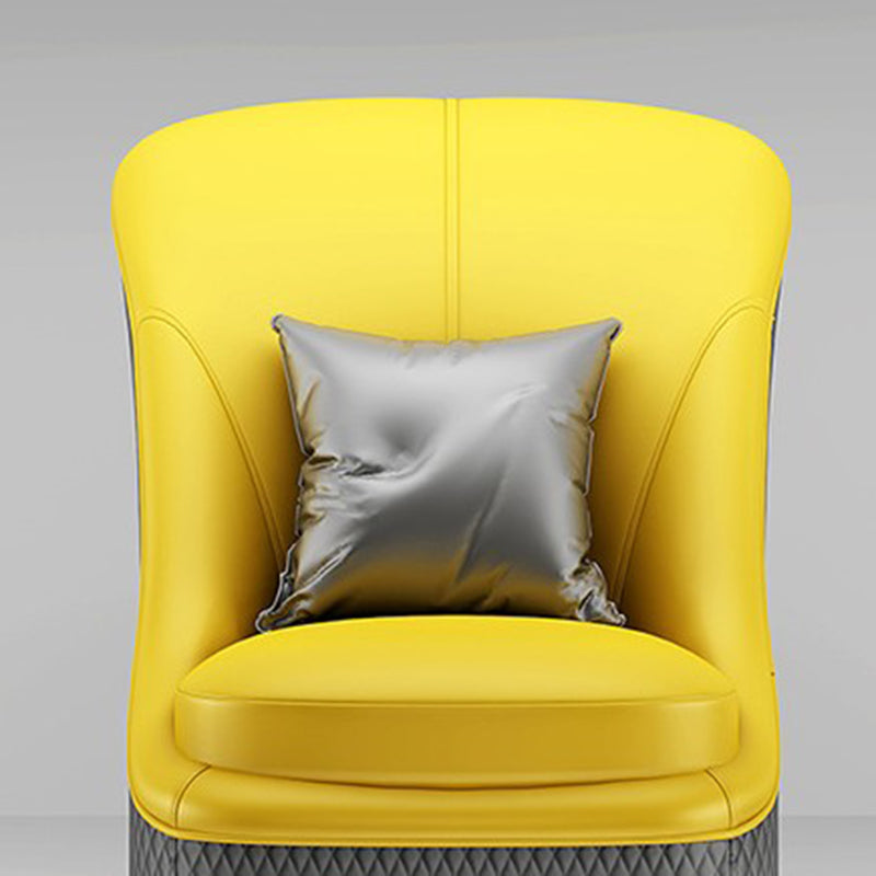 Sloped Arm Curved Sofa with Tight Back Contemporary Sofa for Apartment