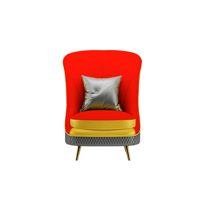 Sloped Arm Curved Sofa with Tight Back Contemporary Sofa for Apartment