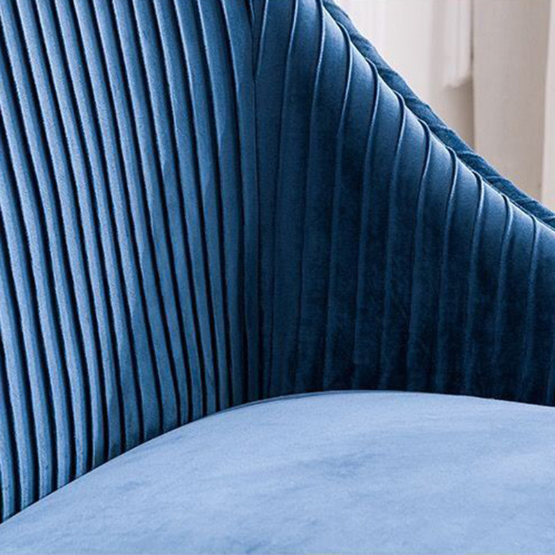 Contemporary Velvet Sofa with Swen Pillow Back and Slopped Arm