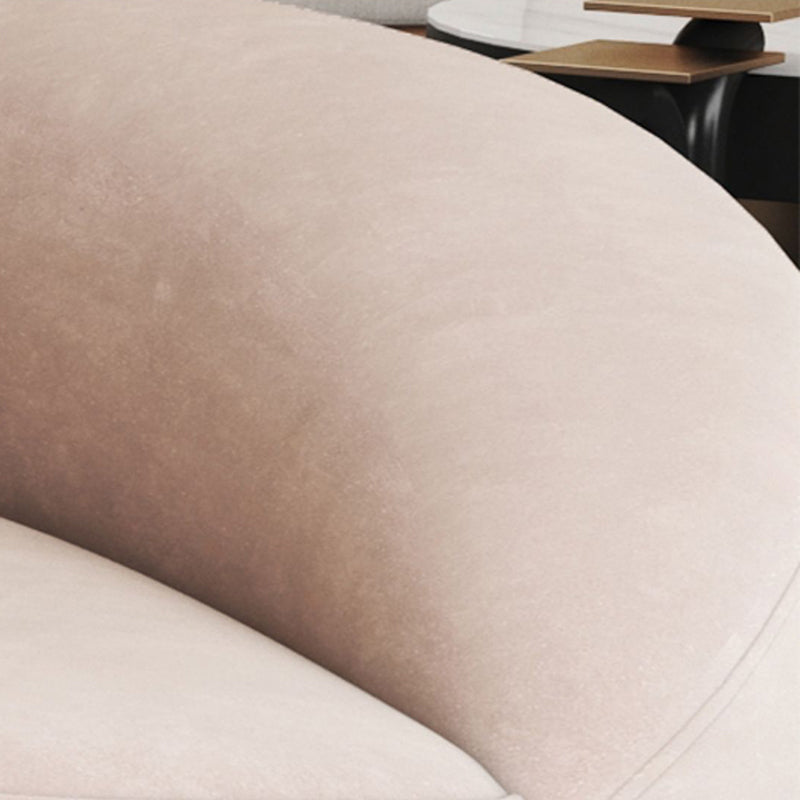 Contemporary Curved SofaWool Recessed Arm Sofa 35.43 inch Wide