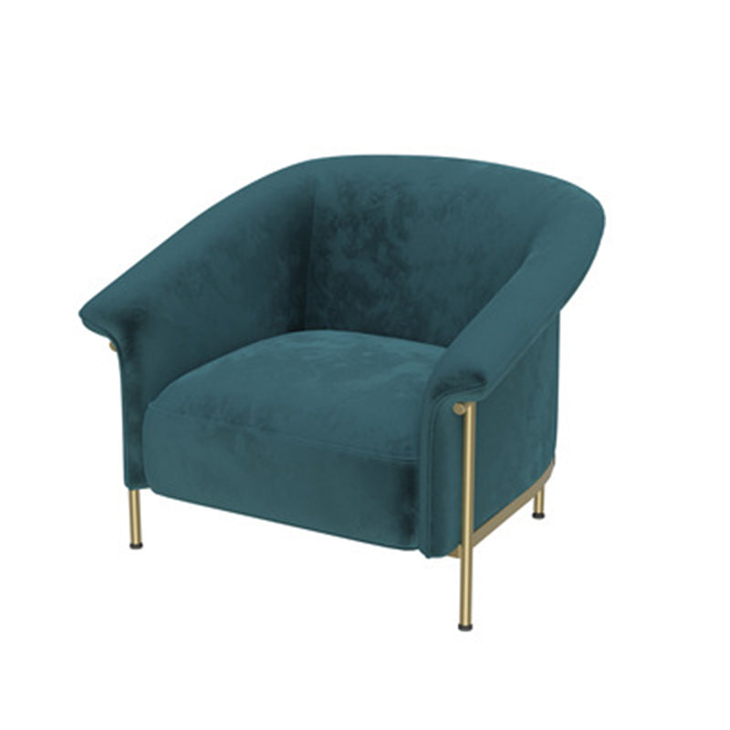 Contemporary Curved SofaWool Recessed Arm Sofa 35.43 inch Wide
