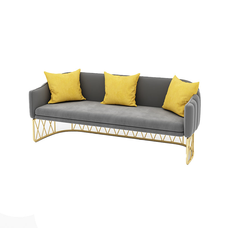 Modern Sloped Arm Sofa with Tight Back and Single Cushion Seat